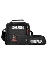Kit Escolar One Piece Lancheira Térmica + Estojo Triplo