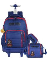 Kit Escolar One Piece Mochila de Rodas + Lancheira + Estojo Kit Escolar One Piece Mochila de Rodas + Lancheira + Estojo