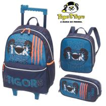 Kit Escolar Original Tigor T. Tigre - Mochila Mala Com Rodinhas + Lancheira + Estojo Duplo - Pacific