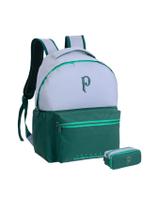 Kit Escolar Palmeiras Mochila Costas + Estojo Duplo Juvenil