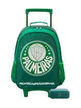 Kit Escolar Palmeiras Mochila Rodinha + Estojo Duplo Oficial