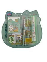 Kit Escolar Papelaria Fofa Kawaii C/ 8 Peças da KAZ Cor:Verde