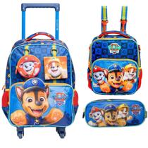 Kit Escolar Patrulha Canina Mochila Rodinha Estojo Lancheira