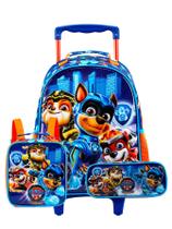 Kit Escolar Paw Patrol Filme Mochila de Rodas M + Lancheira