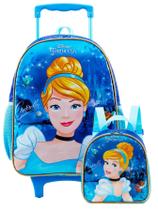 Kit Escolar Princes Cinderela Mochila de Rodas M + Lancheira Kit Escolar Princes Cinderela Mochila de Rodas M + Lancheira