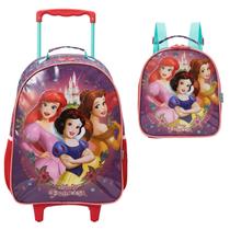 Kit Escolar Princesas Disney Mochila De Rodinha E Lancheira Kit Escolar Princesas Disney Mochila De Rodinha E Lancheira