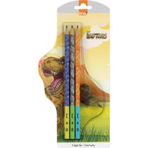 Kit Escolar Raptors - 3 Lápis Estampados HB + 1 Borracha