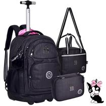 Kit Escolar RB Mochila de Rodinha Lancheira Térmica Estojo Rebecca Bonbon para Menina Criança Aula Material Alças Confortáveis Kit Escolar RB Mochila de Rodinha Lancheira Térmica Estojo Rebecca Bonbon para Menina Criança Aula Material Alças Confortáveis