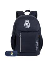 Kit Escolar Real Madrid Mochila Costa + Estojo Duplo Oficial