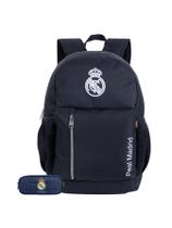 Kit Escolar Real Madrid Mochila Costa + Estojo Duplo Oficial