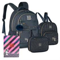 Kit Escolar Rebecca Bonbon Mochila Costas+ Estojo Box+Lancheira Térmica+Cardeneta Clio Style Origina
