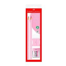 Kit Escolar Rosa Pastel 4 Itens - Faber-Castell