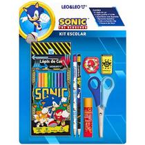 Kit Escolar Sonic com 07 Peças Lapis Sextavado LeoLeo Kit Escolar Sonic com 07 Peças Lapis Sextavado LeoLeo
