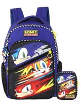 Kit Escolar Sonic Mochila De Costas + Estojo Box Game Kit Escolar Sonic Mochila De Costas + Estojo Box Game