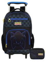 Kit Escolar Sonic Mochila Rodinha + Estojo Box Original Kit Escolar Sonic Mochila Rodinha + Estojo Box Original