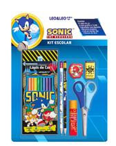 Kit Escolar Sonic The Hedgehog com 7 Itens - Leonora Kit Escolar Sonic The Hedgehog com 7 Itens - Leonora