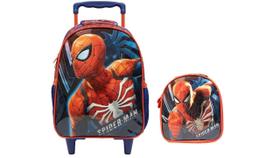 Kit Escolar Spider Man G Mochila De Rodas + Lancheira