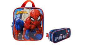 Kit Escolar Spider Man Homem Aranha Lancheira + Estojo
