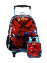 Kit Escolar Spider Man M Mochila De Rodas + Lancheira