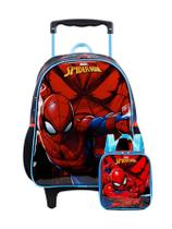 Kit Escolar Spider Man M Mochila De Rodas + Lancheira Kit Escolar Spider Man M Mochila De Rodas + Lancheira