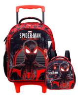 Kit Escolar Spider Man Mochila Com Rodas Grande + Lancheira Kit Escolar Spider Man Mochila Com Rodas Grande + Lancheira