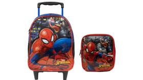 Kit Escolar Spider Man Mochila de Rodas + Lancheira Original Kit Escolar Spider Man Mochila de Rodas + Lancheira Original