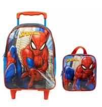 Kit Escolar Spider Man Mochila de Rodas + Lancheira