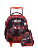 Kit Escolar Spider Man Mochila de Rodas Média + Lancheira