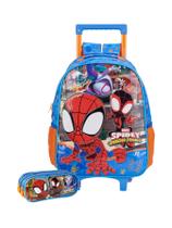 Kit Escolar Spidey Infantil Mochila Rodas Costas + Estojo Kit Escolar Spidey Infantil Mochila Rodas Costas + Estojo