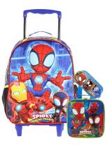 Kit Escolar Spidey Mochila 3D de Rodas + Lancheira + Estojo Kit Escolar Spidey Mochila 3D de Rodas + Lancheira + Estojo