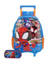 Kit Escolar Spidey Mochila Rodas Costas + Estojo Triplo Kit Escolar Spidey Mochila Rodas Costas + Estojo Triplo