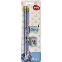 Kit Escolar STITCH com 2 Lápis, Borracha e Apontador Molin com 4 Produtos Kit Escolar STITCH com 2 Lápis, Borracha e Apontador Molin com 4 Produtos