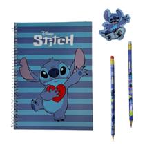 Kit Escolar StitchCaderno 80F 1 Matéria+2 Lápis+1 Borracha Kit Escolar StitchCaderno 80F 1 Matéria+2 Lápis+1 Borracha