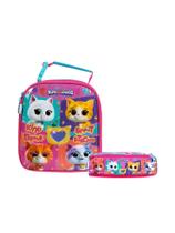 Kit Escolar Super Gatinhos Lancheira Térmica + Estojo Duplo Kit Escolar Super Gatinhos Lancheira Térmica + Estojo Duplo