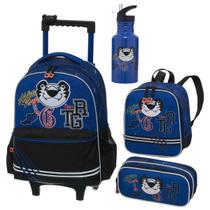 Kit Escolar Tigor T. Tigre Coleção 2025 Original Pacific Mochila Mala Com Rodinhas + Lancheira + Estojo + Garrafinha