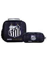 Kit Escolar Time Santos Lancheira Térmica + Estojo Duplo