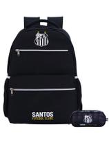 Kit Escolar Time Santos Mochila Costas + Estojo Duplo Oficia Kit Escolar Time Santos Mochila Costas + Estojo Duplo Oficia