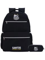Kit Escolar Time Santos Mochila Costas + Estojo Duplo Oficia Kit Escolar Time Santos Mochila Costas + Estojo Duplo Oficia