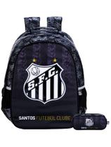 Kit Escolar Time Santos SFC Mochila Costas + Estojo Duplo Kit Escolar Time Santos SFC Mochila Costas + Estojo Duplo