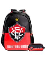 Kit Escolar Time Vitória Mochila Costas + Estojo Duplo Kit Escolar Time Vitória Mochila Costas + Estojo Duplo