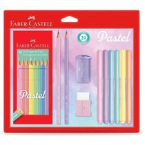 Kit Escolar Tom Pastel 20 Peças - Faber Castell Kit Escolar Tom Pastel 20 Peças - Faber Castell