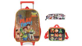 Kit Escolar Toy Story Mochila Rodinha + Lancheira + Estojo