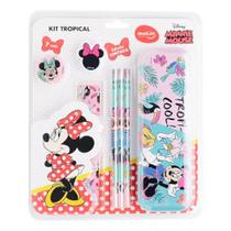 Kit escolar tropical minnie 7 pecas - molin