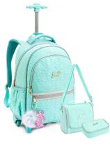 Kit Escolar Unicórnio Basic Mochila + Lancheira + Estojo Vd