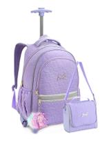 Kit Escolar Unicórnio Basic Mochila + Lancheira Térmica LL