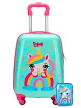 Kit Escolar Unicórnio Mini Mala Viagem Bordo + Estojo Box Kit Escolar Unicórnio Mini Mala Viagem Bordo + Estojo Box