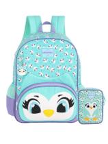 Kit Escolar Up4You Mochila Costas + Estojo Box - Verde