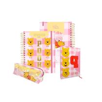 Kit Escolar Ursinho Pooh 1 Estojo Grande Agenda 2025 e Caderno Smart Universitário Volta as Aulas