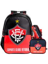 Kit Escolar Vitória Mochila Costas + Lancheira + Estojo Kit Escolar Vitória Mochila Costas + Lancheira + Estojo