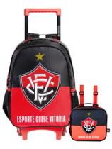 Kit Escolar Vitória Mochila Costas Roda + Lancheira Térmica